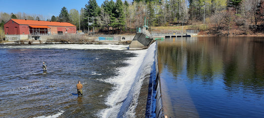 Trouve Les Pêcheurs Dans La Rivière Magog De Sherbrooke (Vue Bb100)