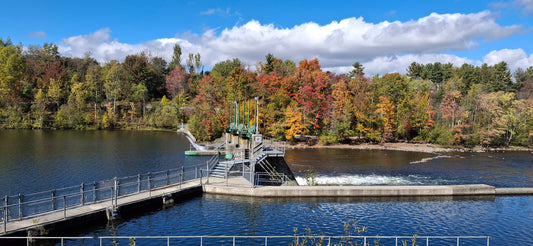 2024-09-29 12:00 Drummond Dam on the Magog River in Sherbrooke